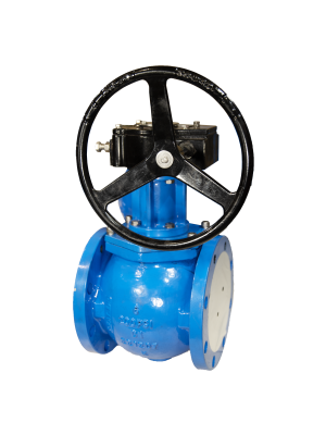 AWWA Plug valve with hand wheel.