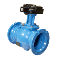 AWWA Mechanical Joint Plug valve with hand wheel.