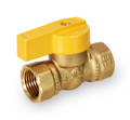 FIP GAS BALL VALVE - ONE PIECE YELLOW TEAR DROP - HANDLE OP45 SERIES -