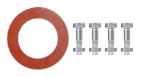 Red Rubber Ring Gaskets & Bolt Kits