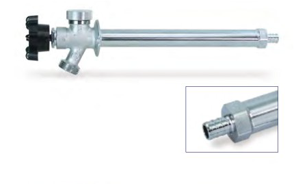 Multi Turn Frost Free Sillcock w/ Vac Break Lead Free- MIP/SWT

■ Durable Chrome-Plated Body Offers Superior Corrosion Resistance

■ Extended-Hub Handwheel Allows for Easy On/Off Operation

■ Includes Tapered Sill Wedge, for Easier Installation at Proper 