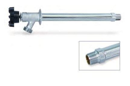 Multi Turn Frost Free Sillcock Lead Free - MIP/SWT
■ Durable Chrome-Plated Body Offers Superior Corrosion Resistance

■ Extended-Hub Handwheel Allows for Easy On/Off Operation

■ Includes Tapered Sill Wedge, for Easier Installation at Proper Angle

■ NL M