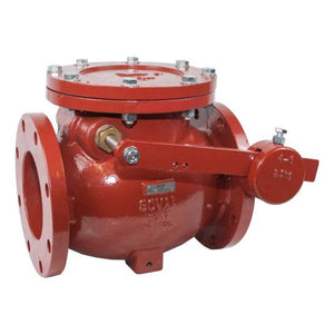 Lever and Weight Swing Check valves manufactured to AWWA C508 Standard. Resilient seated disc seals against integral bronze seat ring. Full waterway design. Available in 2” through 24” sizes, Flanged ends, ANSI B16.1, Class 125. 200 psi Water Working Pres