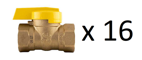 1" Gas Ball Valve - One Piece Valve - Lot of 16 - American Valve - M89