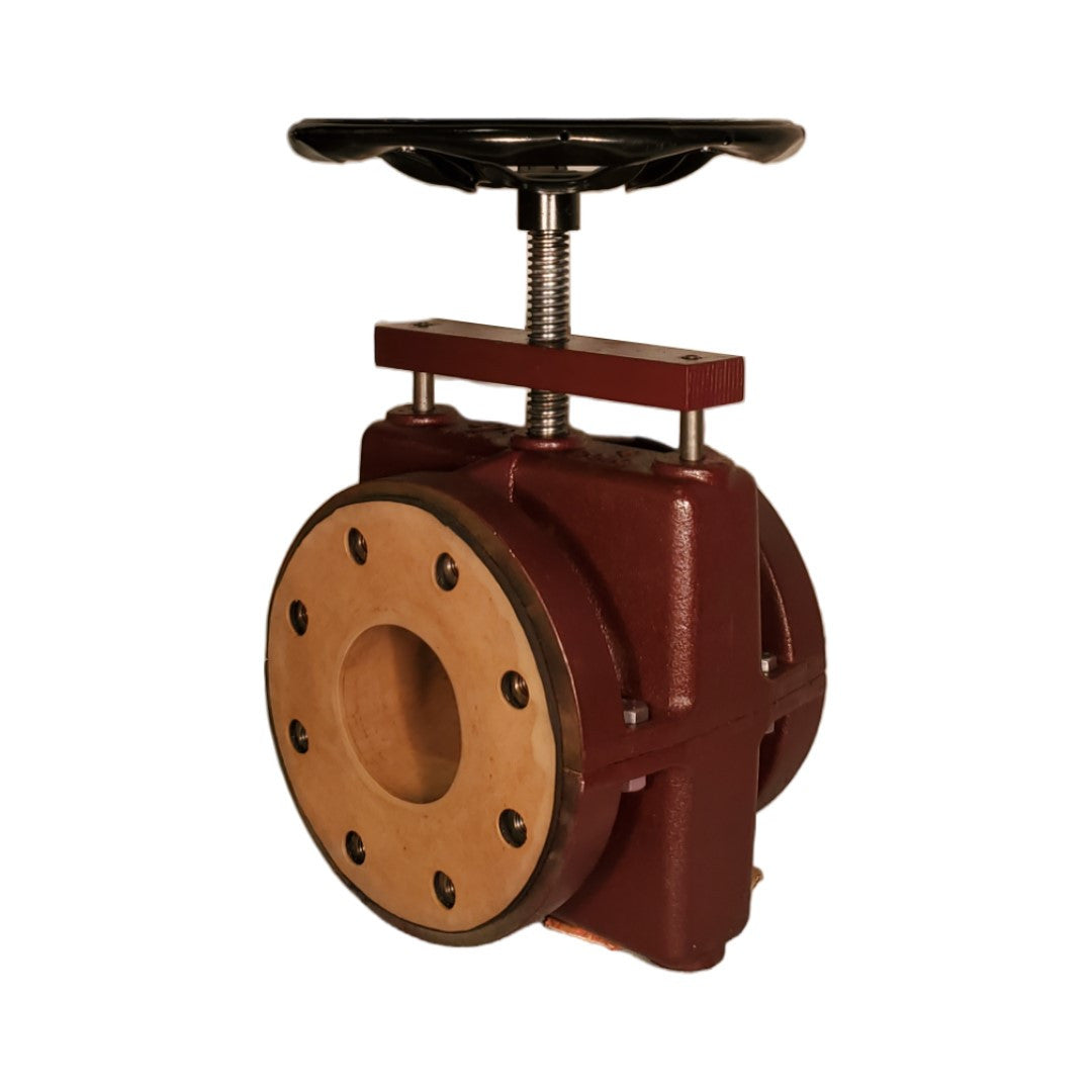 The Series 2000 Pinch Valve is an enclosed body, manually operated valve.  Its reliable, maintenance-free design is perfectly suited for tough slurries, abrasives, and corrosive chemical applications.