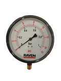 4 .5 inch Utility Gauge 1/4" NPT Lower- Raven