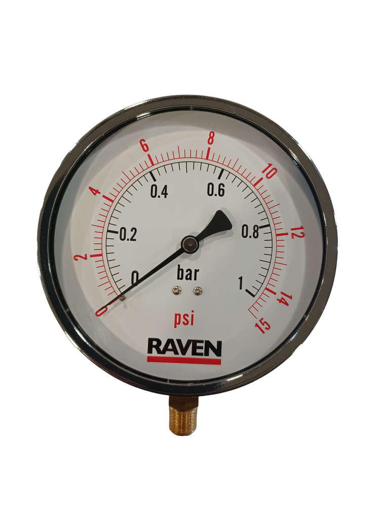 4 .5 inch Utility Gauge 1/4" NPT Lower- Raven