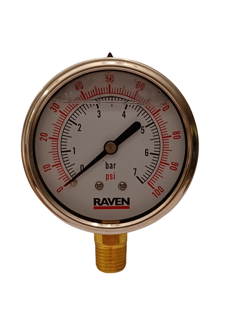 2.5 inch Liquid Filled Gauge -  Raven