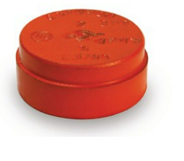 Grooved Cap

Grooved Fittings are designed and

manufactured to comply with Groove Dimen-

sion ANSI/AWWA C606. Grooved mechanical

couplings conform to ASTM F1476. Ductile

iron pipe couplings and fittings material con-

form to ASTM A536 Grade 65-45-12.