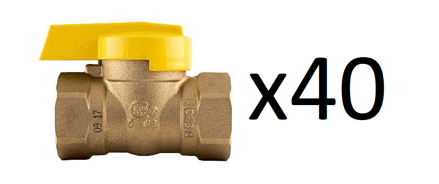 3/8" Gas Ball Valve - One Piece Valve - Lot of 40 - American Valve - M89