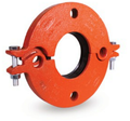 Grooved Flange

Grooved Fittings are designed and

manufactured to comply with Groove Dimen-

sion ANSI/AWWA C606. Grooved mechanical

couplings conform to ASTM F1476. Ductile

iron pipe couplings and fittings material con-

form to ASTM A536 Grade 65-45-