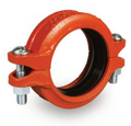 GROOVED Rigid Coupling

Grooved Fittings are designed and

manufactured to comply with Groove Dimen-

sion ANSI/AWWA C606. Grooved mechanical

couplings conform to ASTM F1476. Ductile

iron pipe couplings and fittings material con-

form to ASTM A536 Grad