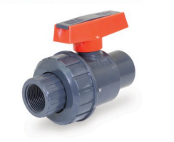 PVC Half Union Ball Valve - Threaded